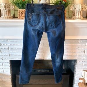 Mavi Jeans Men’s Double Button Dark Wash Grunge Skinny Jeans Size 32x32